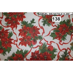 TESSUTO SAMUEL NATALE -  COTONE/ POLIESTERE -  ALTEZZA  CM.280